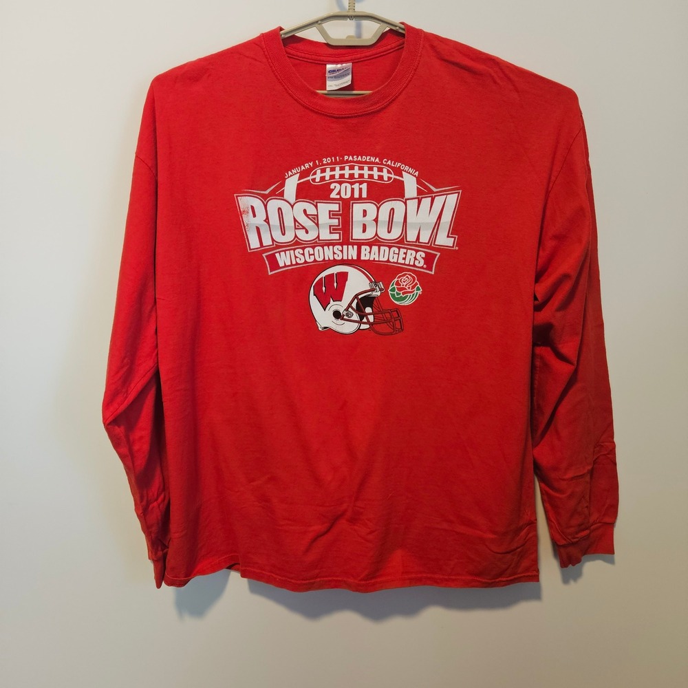 Wisconsin Badgers 2011 Rose Bowl Long Sleeve T-Shirt Red 2XL Collegiate